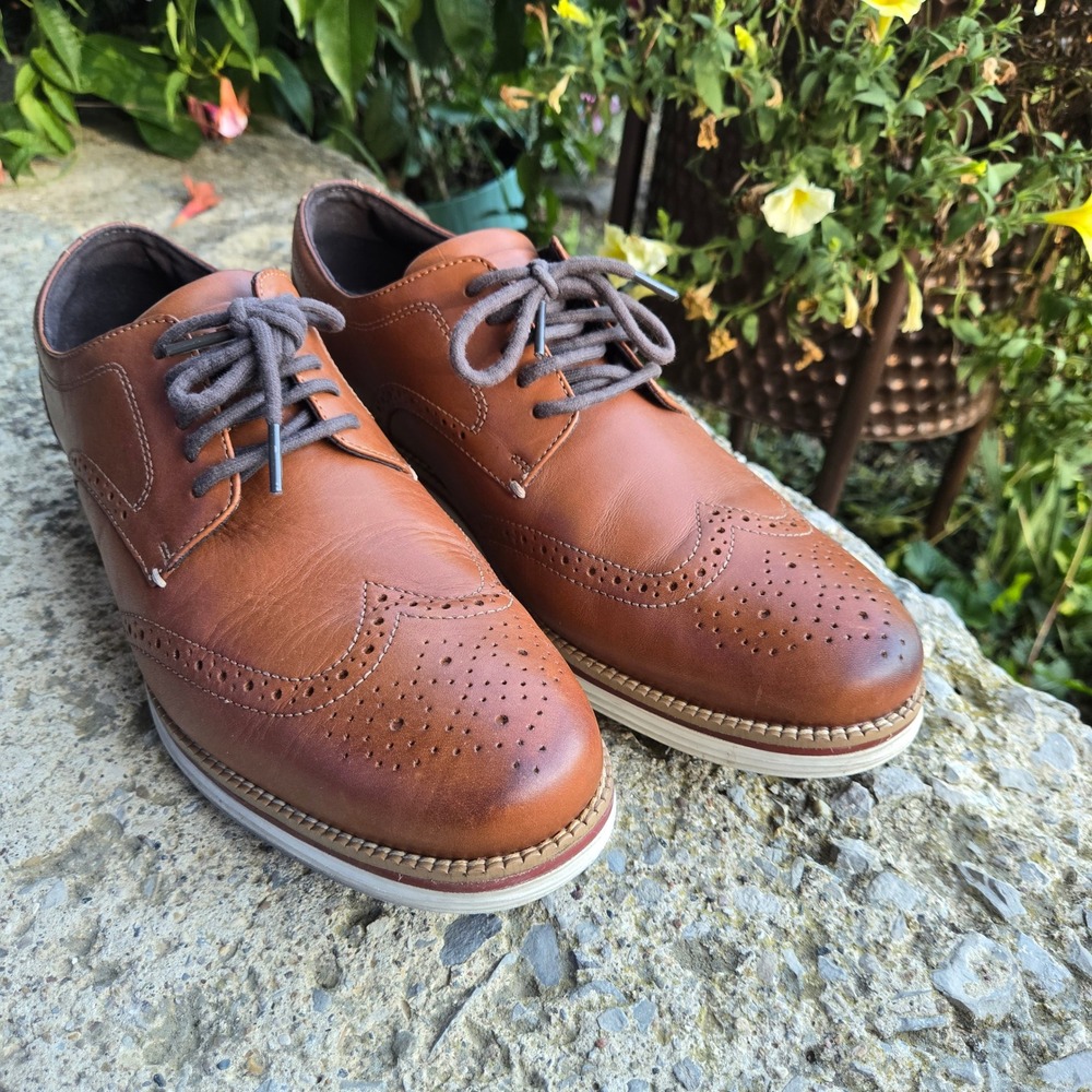 Cole Haan OriginalGrand Wingtip Oxford brown tan Mens 10.5 M